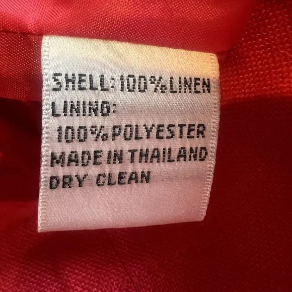 Vintage Talbots Women’s Irish Linen Blazer 10P Hot Pink Preppy Career Jacket - Picture 11 of 12